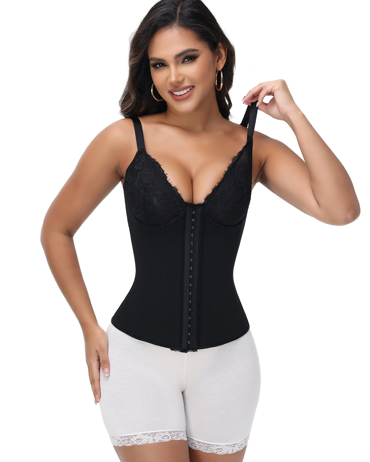 Shapshe® Corset Modelador de Cintura con Escote en V Sexy y Encaje