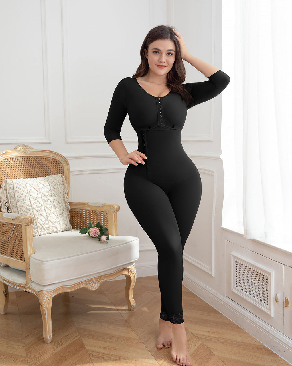 Shapshe® Faja Corporal Completa para Mujer con Control de Abdomen, Mangas y Pantalones, Control Firme
