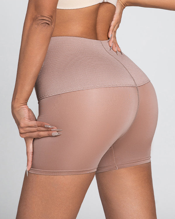 Shorts moldeadores sin costuras de cintura alta con levantador de glúteos y control de abdomen slim