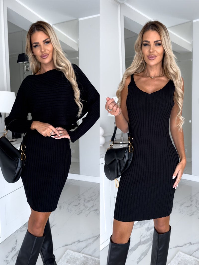 🔥HOT SALE🔥✨🥻Conjunto de jersey de punto y vestido cami(49%OFF)