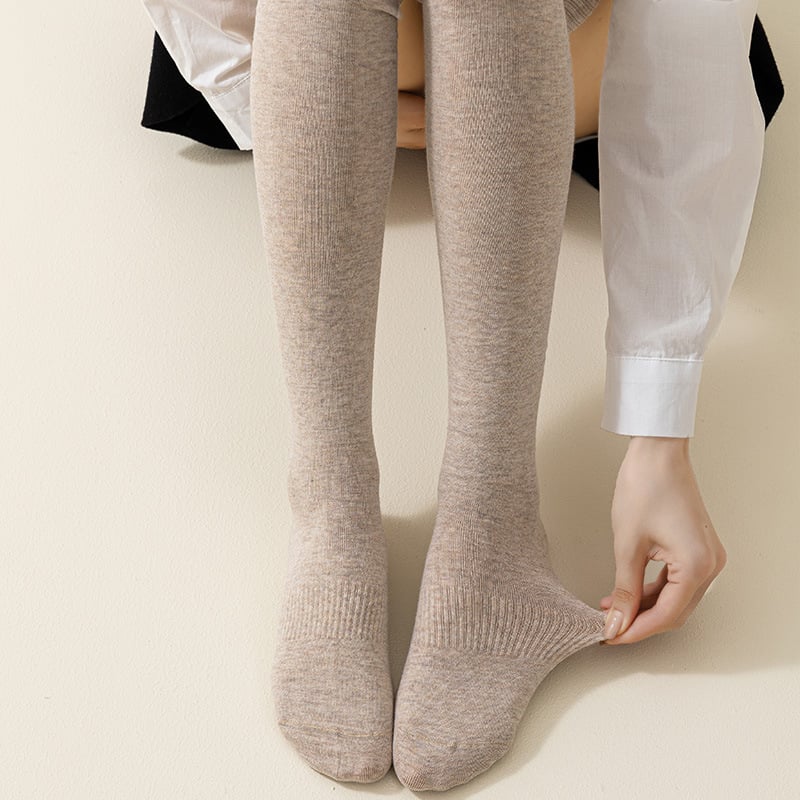 🧦❄️ Calcetines Térmicos Hasta la Rodilla para Mujer 100% Algodón – Súper Cálidos, Suaves y Perfectos para el Invierno ✨💖