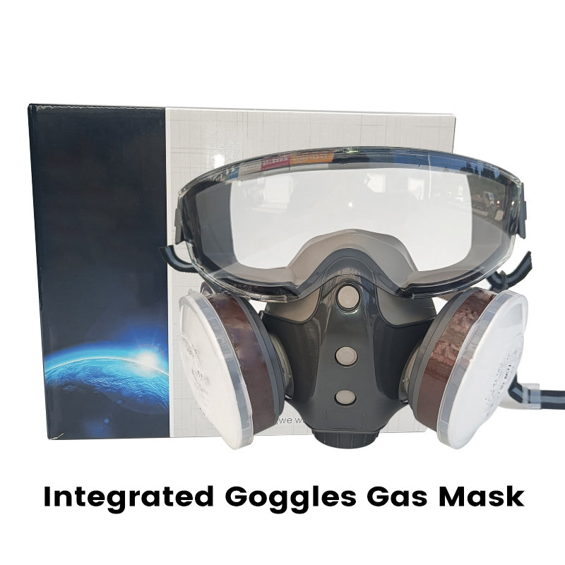 🛡️ Máscara de Seguridad con 2 Filtros de Carbón y Sello EPDM – Protección Contra Gases, Anti-Fugas y Doble Función para Industrias ⚡🔄