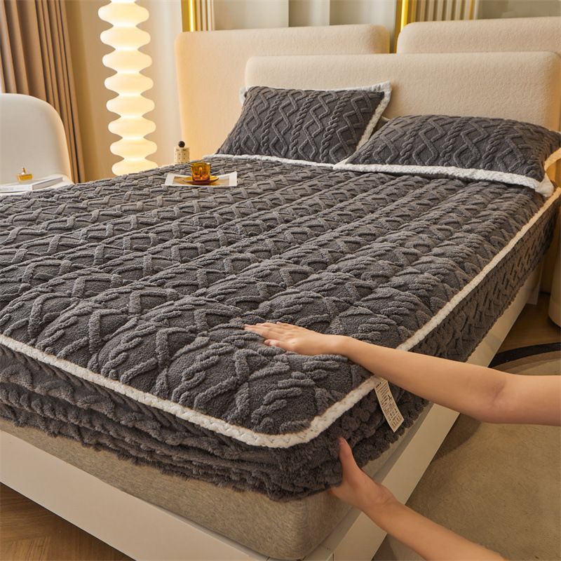 🛏️ Ropa de Cama Cálida de Franela Cepillada ❄️✨ ¡Con bolsillos profundos y esquinas antideslizantes para un descanso perfecto durante todo el año! 🛌🌙
