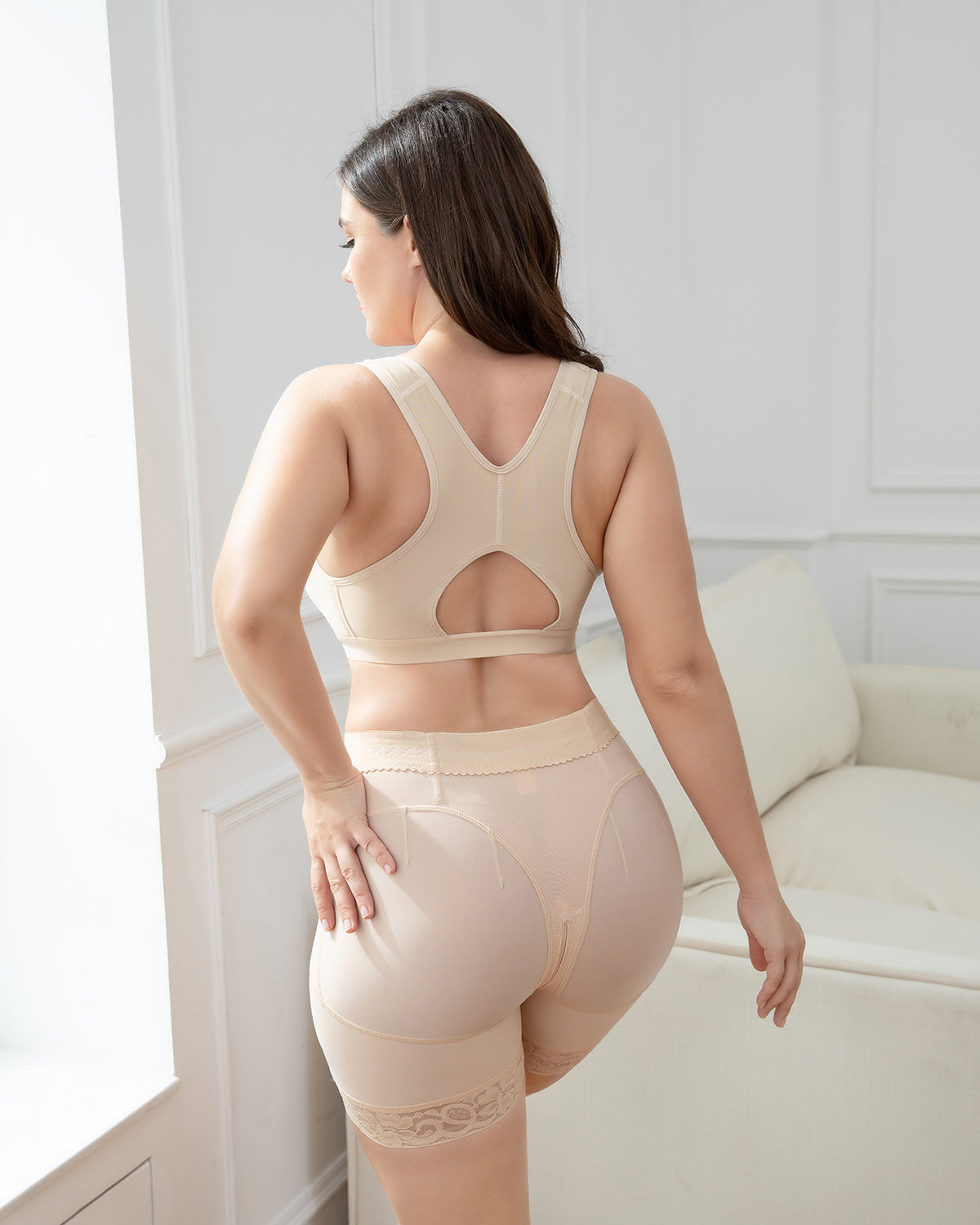 Shapshe® Fajas Moldeadoras para Mujer Beige con Control de Abdomen y Levantamiento de Glúteos, Panties Reductores
