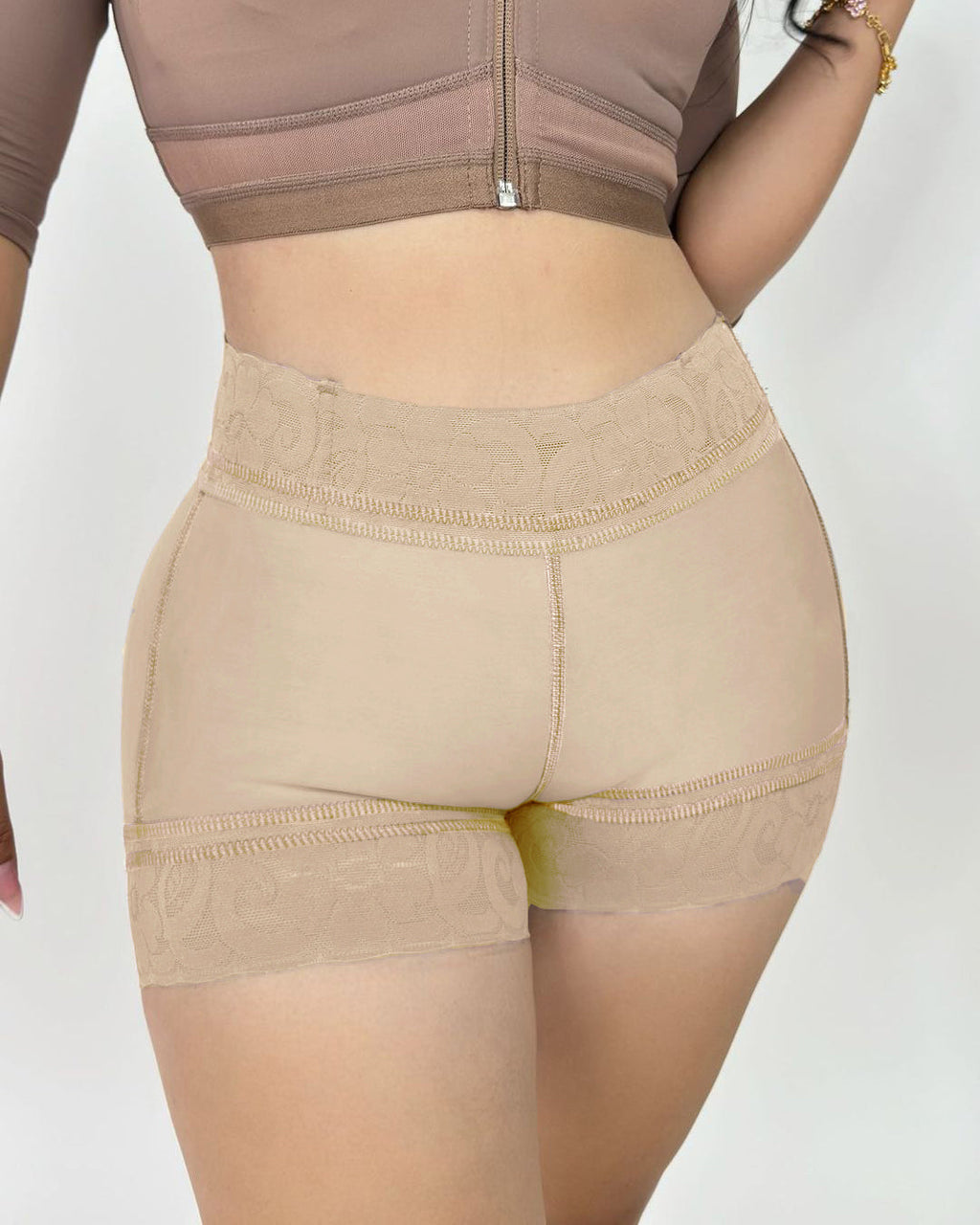 Shapshe® Shorts Moldeadores Femeninos Sin Costuras con Encaje, Levantacola y Control de Abdomen