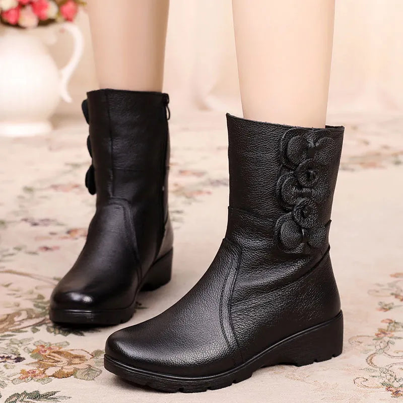 Botas Ortopédicas Cuero Suave Equilibrio Aurora Nube, Máximo Confort y Calidez en Invierno