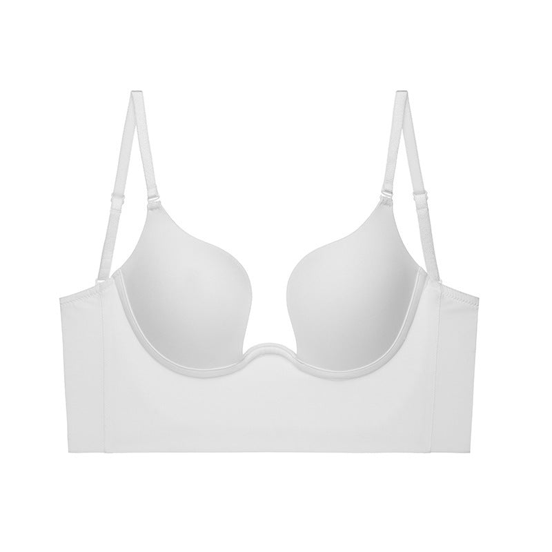 Sostén Push-up con Aro, Escote Profundo en V, Multiusos y Sin Espalda