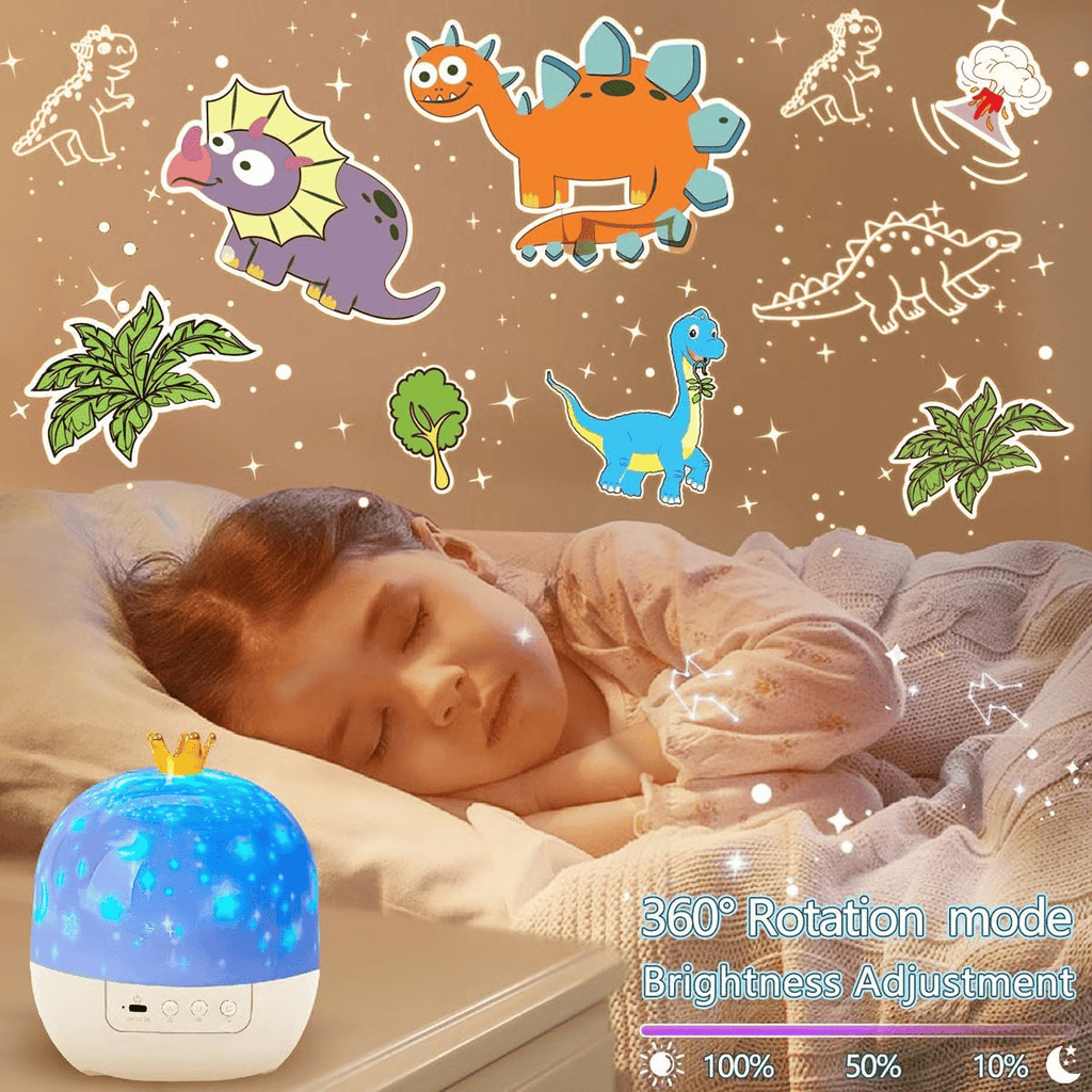 🌙 Proyector Nocturno Infantil – 15 Películas, Luz Suave y Carga por USB, Perfecto para Dormir o Jugar 🎥✨