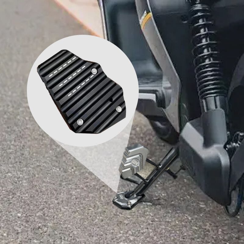 🏍️ Almohadilla de Extensión para Pata Lateral de Motocicleta – Mayor Estabilidad en Cualquier Terreno 💥🌍