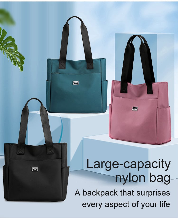👜 Bolso de Hombro de Nailon Impermeable 🌧️ Con Múltiples Bolsillos de Gran Capacidad 🎒 Ideal para tu día a día ✨