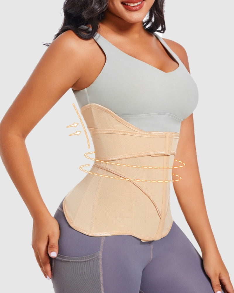 Faja Corset de Cintura con Hebilla, Alta Compresión y Control de Abdomen