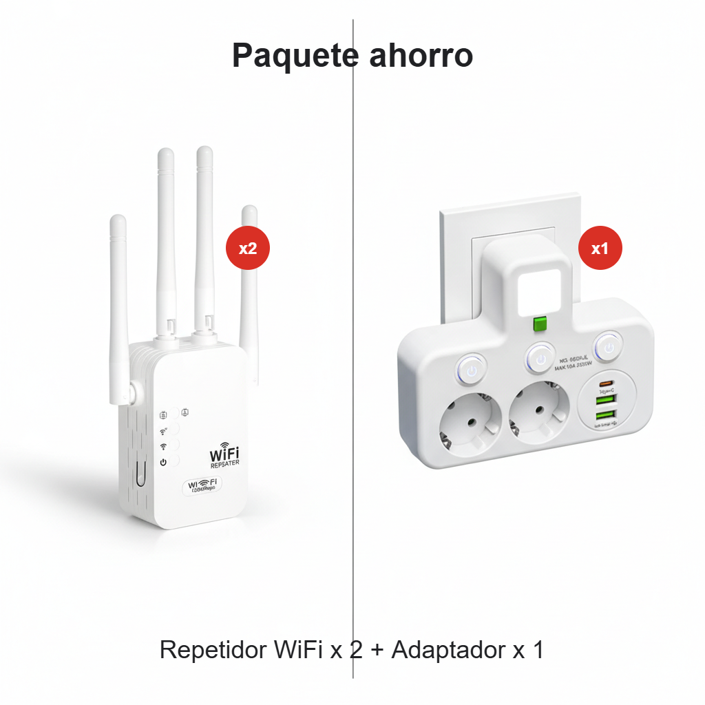 🔥 Amplificador WiFi 2026 – 1200Mbps Banda Dual (5GHz/2.4GHz) 🌐💥 Cubre hasta 10,000 pies² y Conecta hasta 50 Dispositivos 📶🔌 Conexión Estable y Rápida para Todo Tu Hogar 🏠📡