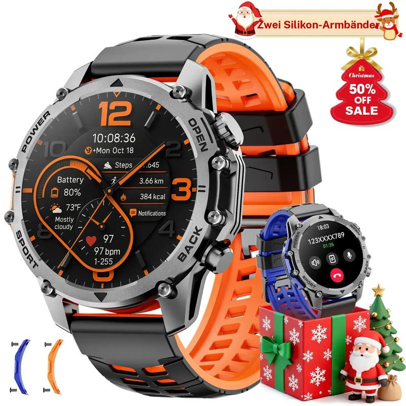 🔥 50% DE DESCUENTO 🔥 Smartwatch HD 1.52" para Hombres – Llamadas, Control de Música, Modos Deportivos Múltiples, Resistente al Agua IP68 y Batería de Larga Duración ⌚💪