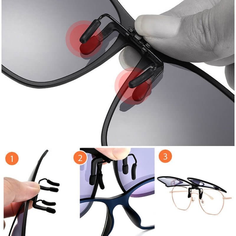 New Polarized Clip-on Flip Up Sunglasses (en inglés)