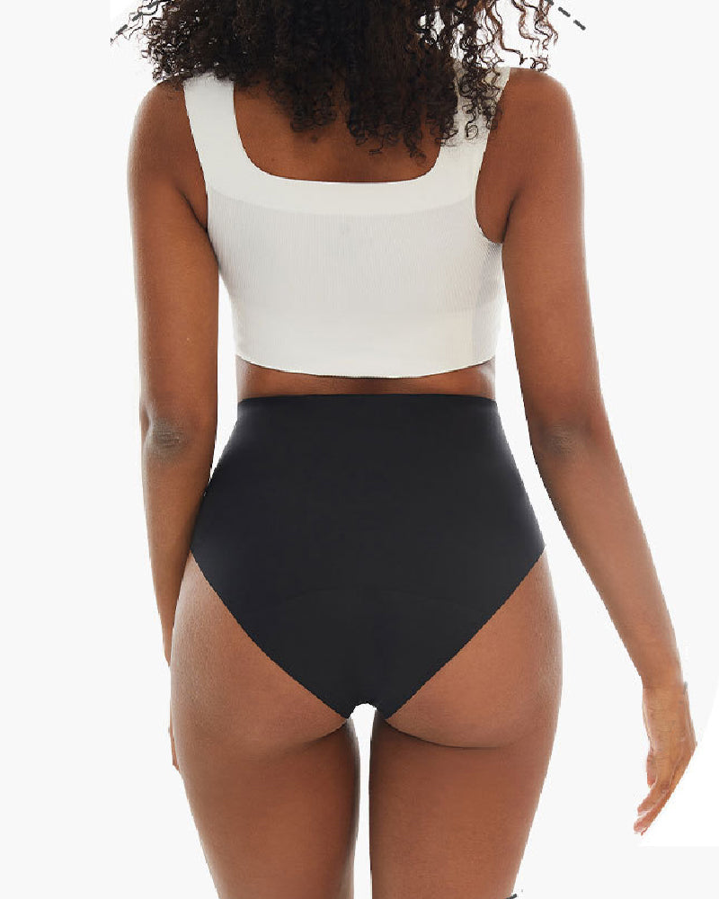 Calzones moldeadores femeninos de cintura media sin costuras con control de abdomen y cinturón con ganchos