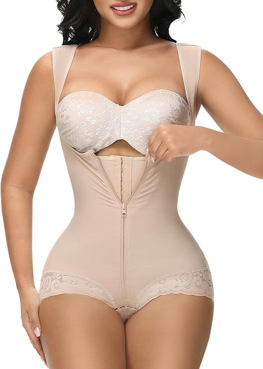 Shapshe® Moldeador Corporal de Alta Compresión con Control de Abdomen y Escote Abierto estilo Leopardo