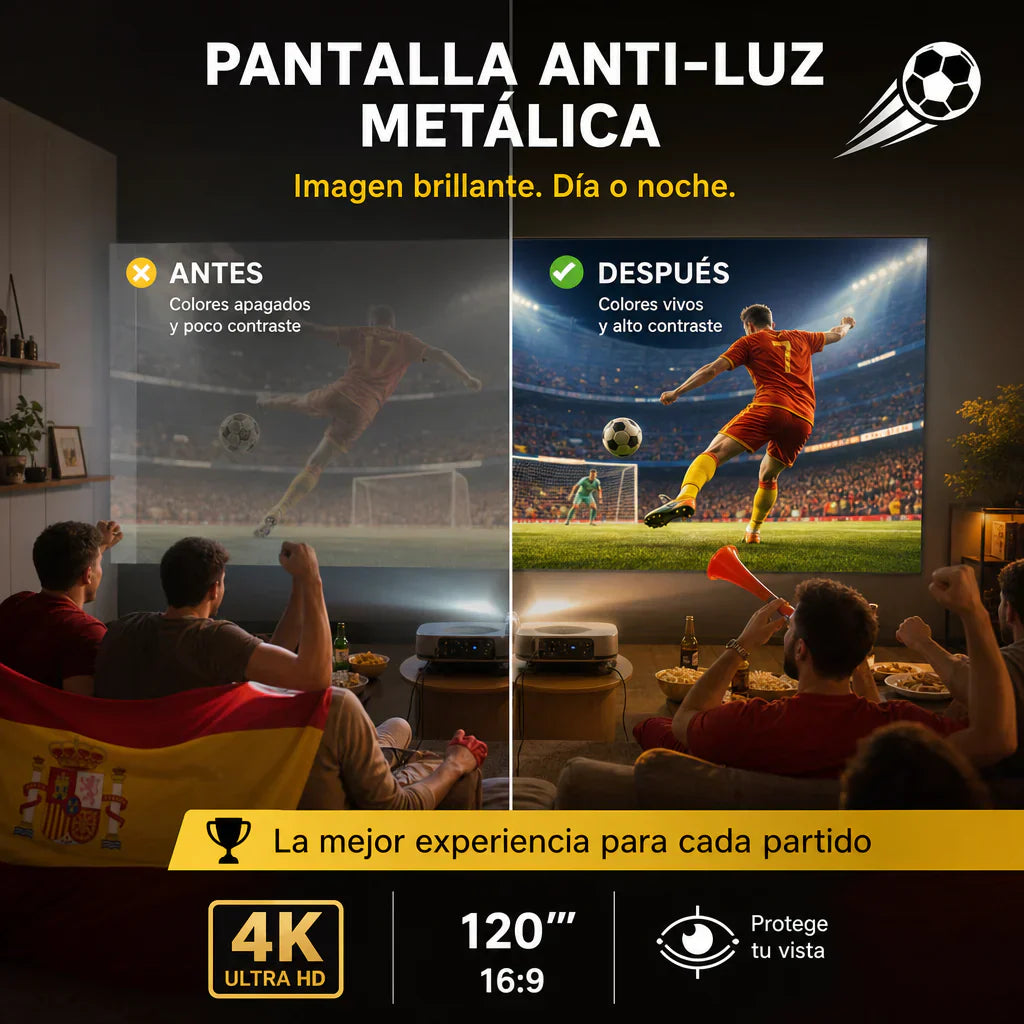 ⚽️🔥 ¡MEGA OFERTA MUNDIAL! Pantalla de Proyección Antiluz 16:9 – 50% OFF