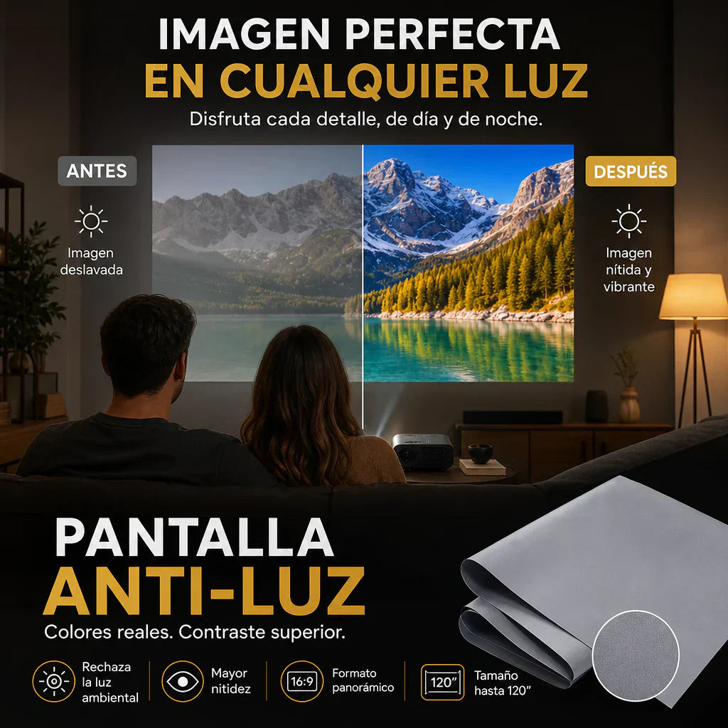 ⚽️🔥 ¡MEGA OFERTA MUNDIAL! Pantalla de Proyección Antiluz 16:9 – 50% OFF