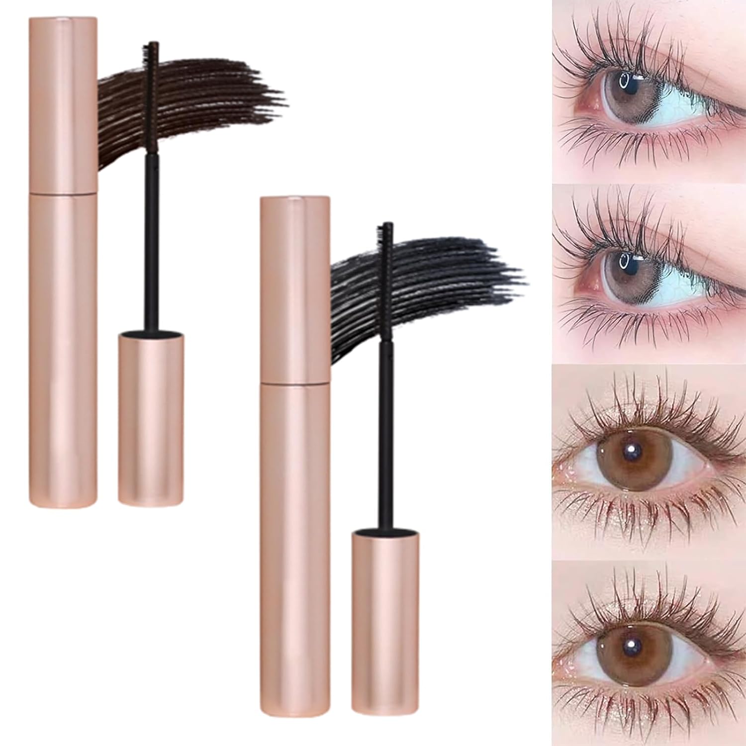 👁️✨ Máscara de Pestañas Impermeable y a Prueba de Manchas – Alarga, Riza y Dura Todo el Día para una Mirada Deslumbrante 💖🌟