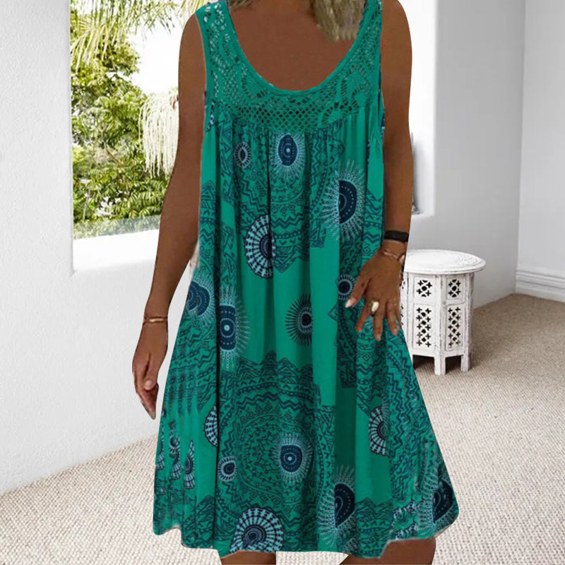 🌸👗 Vestido Estampado de Verano Sin Mangas para Mujer (Tamaño S-5XL) – Fresco, Elegante y Perfecto para los Días Soleados ☀️🌿