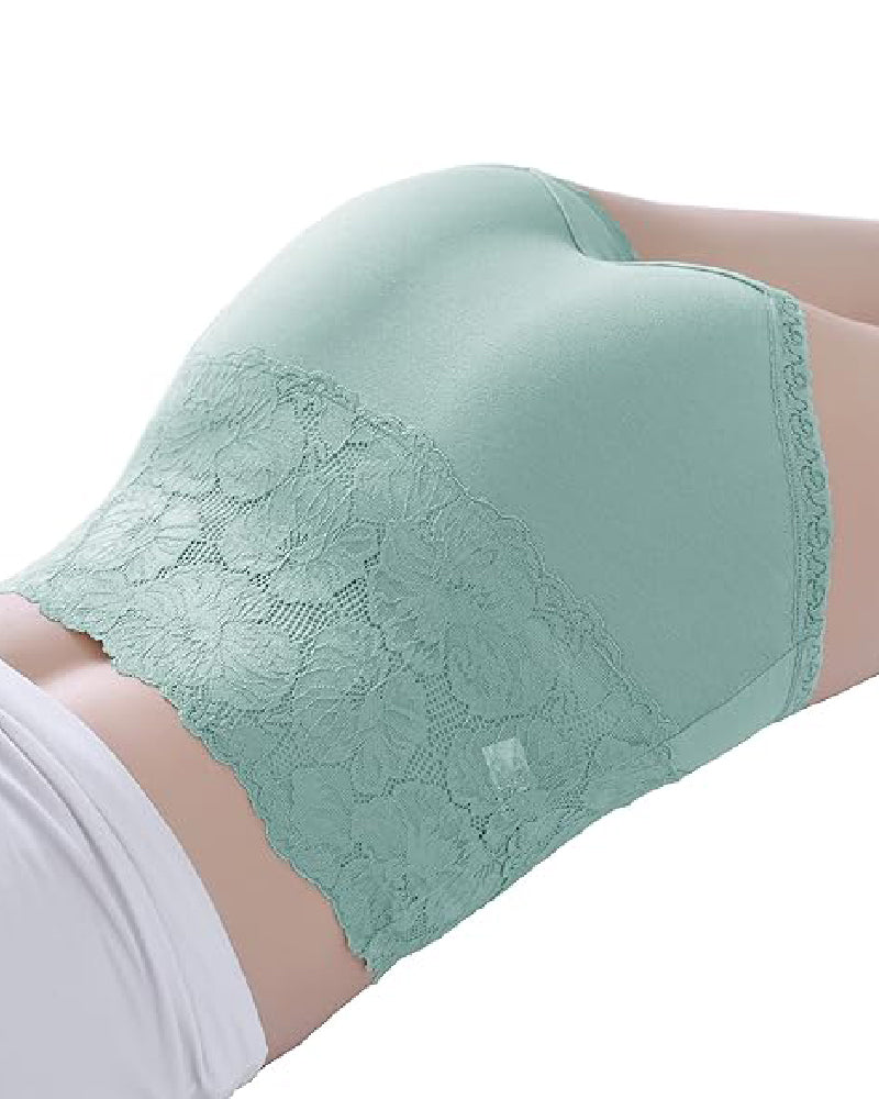 Bragas de encaje floral para mujer, con cintura alta en forma de V, control de abdomen, suaves y sexys