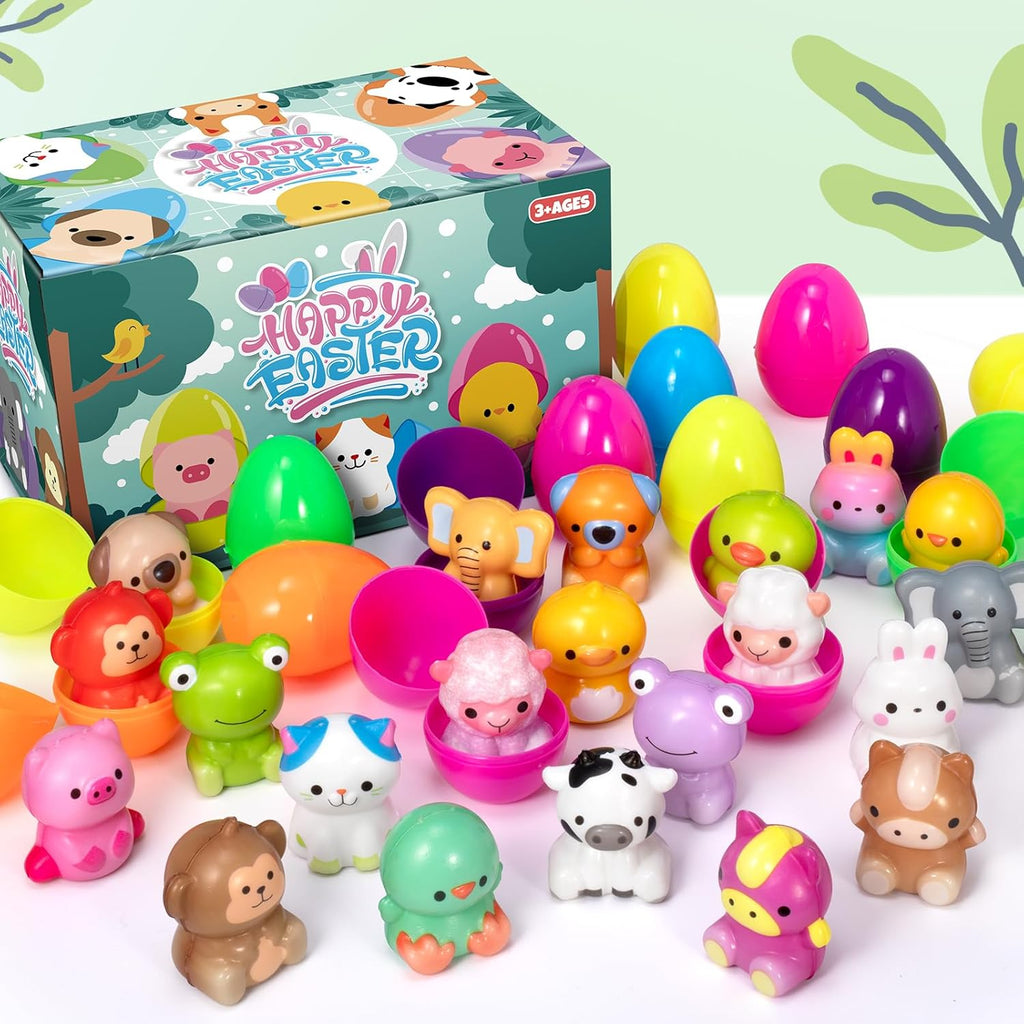 🐣✨ Huevos de Pascua Juguetes Blandos Precargados de Crecimiento Lento (12/24 Piezas) – Diversión y Sorpresas para Todos los Niños 🐰💖