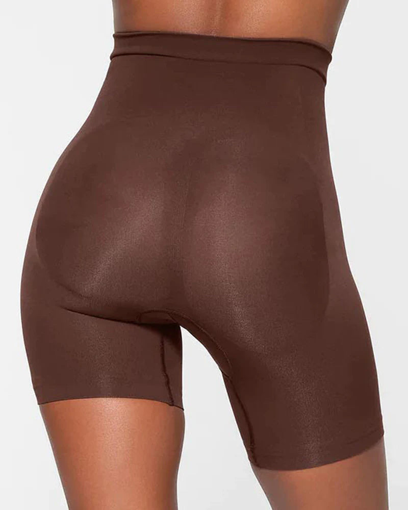 Shorts moldeadores sin costuras de cintura alta para control de abdomen y efecto adelgazante
