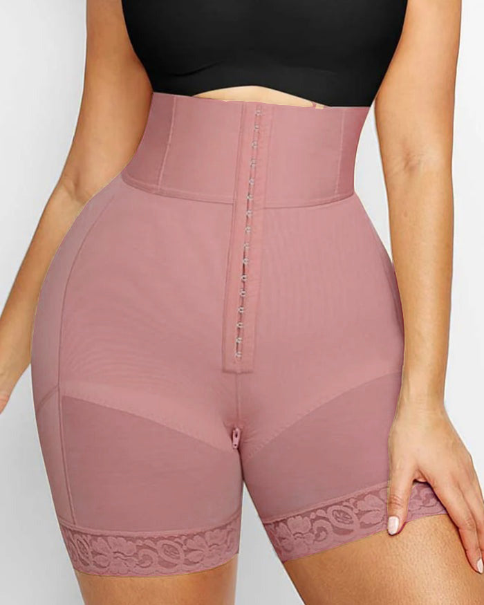 Shorts moldeadores de tiro alto con 3 ballenas para control de abdomen y realce de glúteos