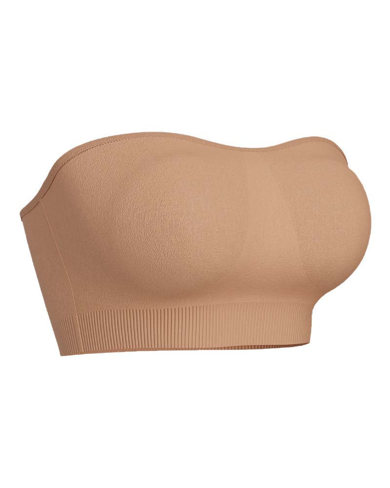 Sostén Push Up Sin Tirantes para Mujer, Sin Aro, Tipo Tubo Sin Costuras