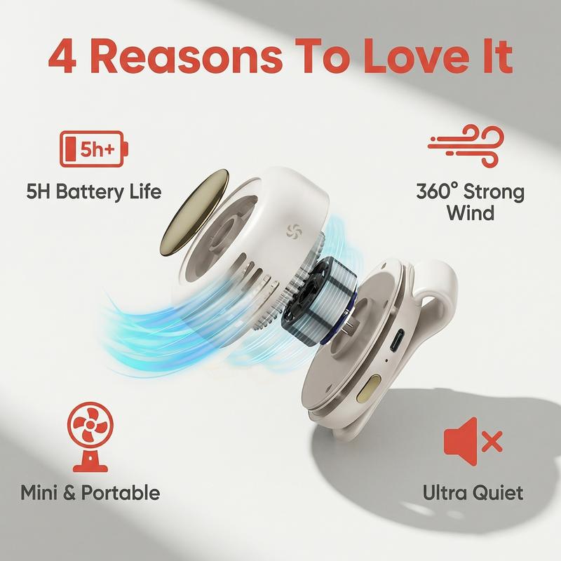 🌀50 % DE DESCUENTO🌿 Ventilador sin aspas: ultraligero y de carga rápida ⚡【Oferta limitada】