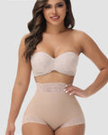 Shapshe® Panty Moldeador Levantador de Glúteos de Cintura Media con Encaje Sin Costuras