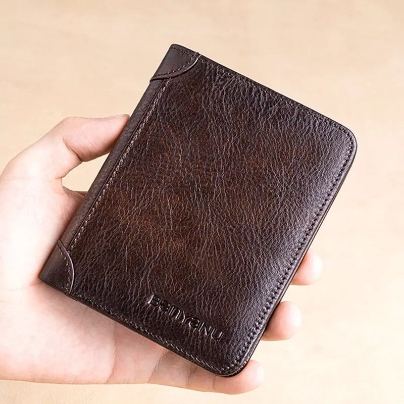 ⏰🔥 ¡50% DE DESCUENTO POR TIEMPO LIMITADO! 💼 Cartera Minimalista de Cuero para Hombre – Ultraplana, Segura y Elegante ✨🌟