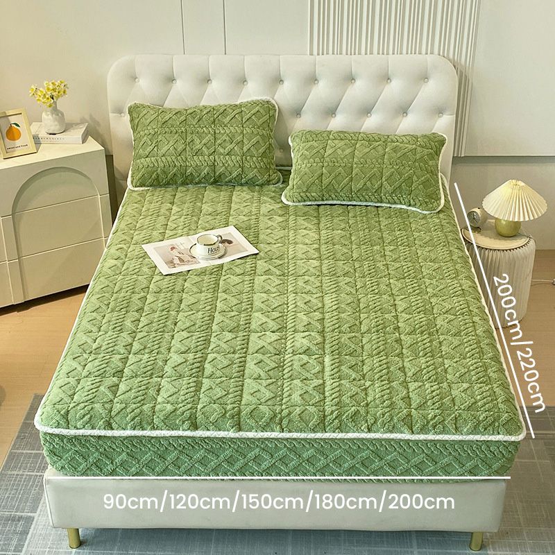 🛏️ Ropa de Cama Cálida de Franela Cepillada ❄️✨ ¡Con bolsillos profundos y esquinas antideslizantes para un descanso perfecto durante todo el año! 🛌🌙
