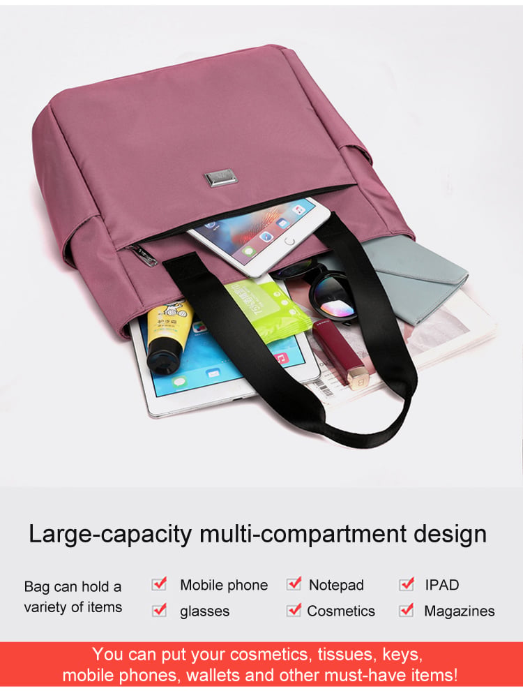 👜 Bolso de Hombro de Nailon Impermeable 🌧️ Con Múltiples Bolsillos de Gran Capacidad 🎒 Ideal para tu día a día ✨