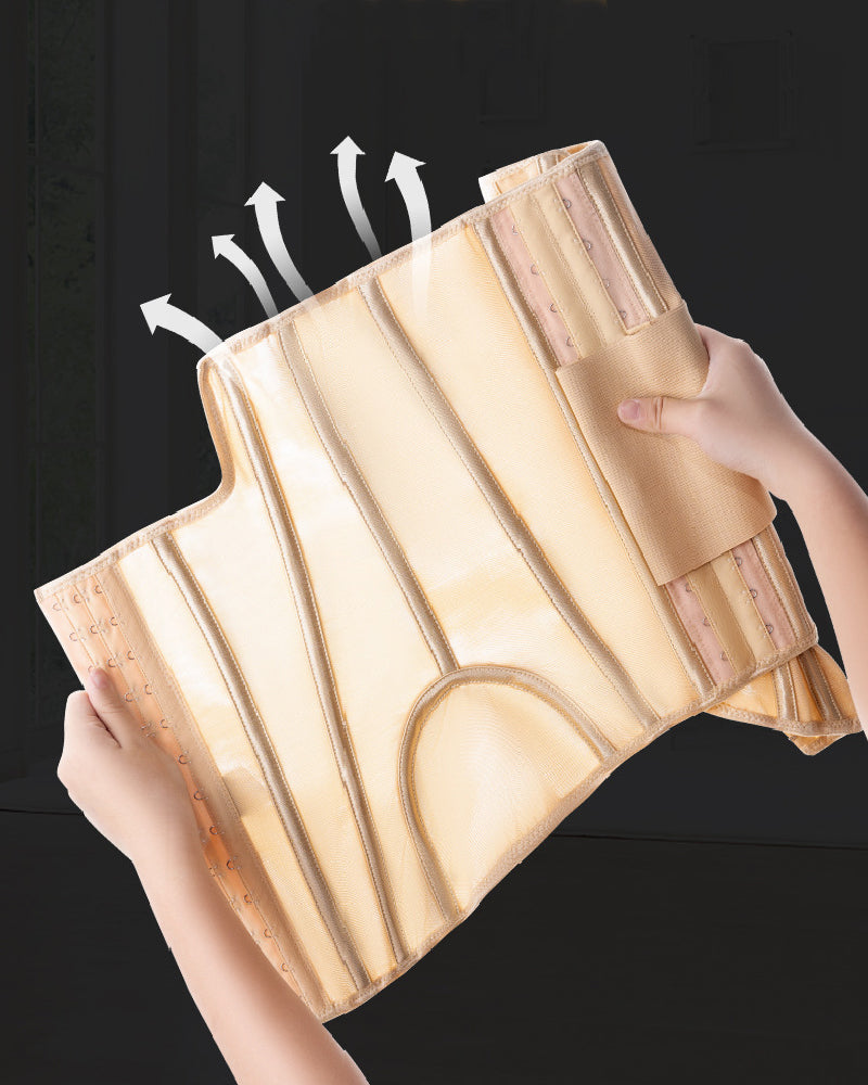 Corset Deportivo Fajador de Cintura para Mujer, Control de Abdomen, Transpirable de Malla con Cinturón Removible