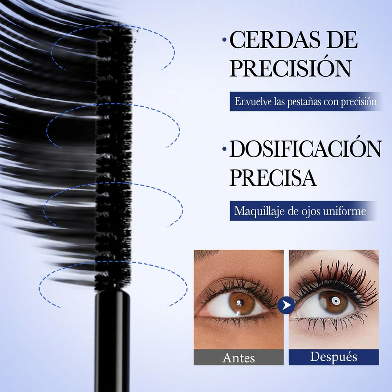 👁️🔥 ¡50% OFF! Máscara de Pestañas Resistente al Agua – Rizos Perfectos Todo el Día