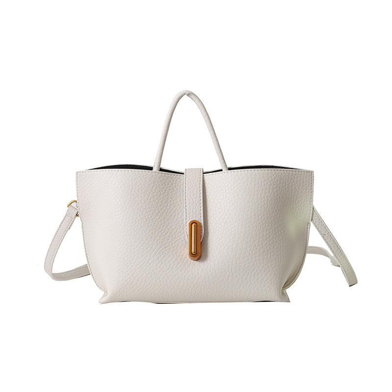 Bolso de mano elegante de mujer, de color liso y estilo francés