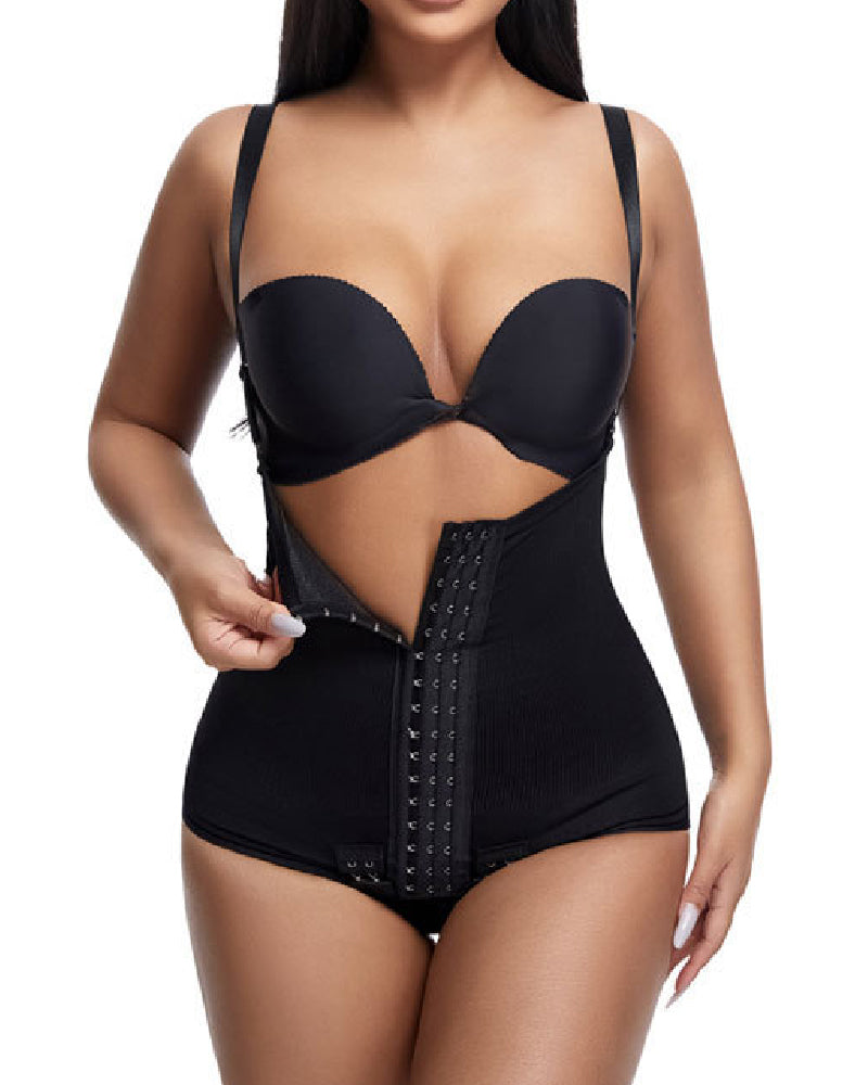 Modelador de Cintura Femenino con Control de Abdomen, Hebilla Ajustable y Apertura Frontal en el Busto