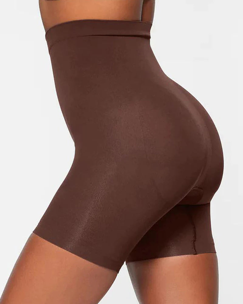 Shorts moldeadores sin costuras de cintura alta para control de abdomen y efecto adelgazante