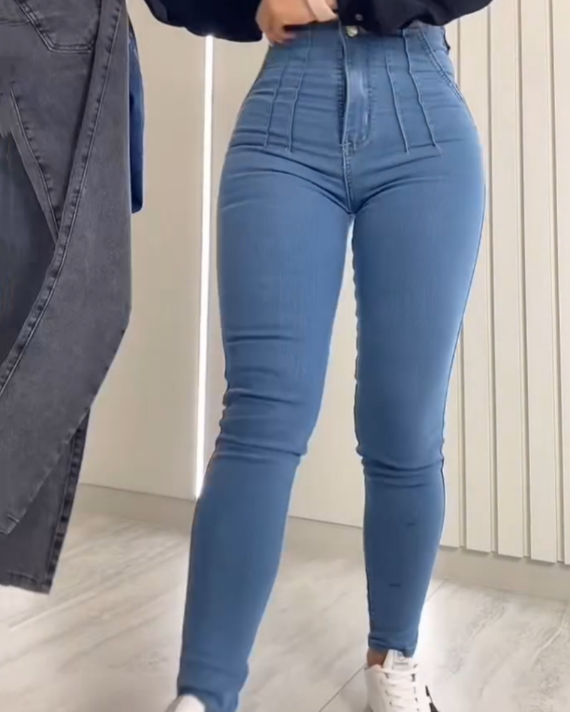 Jeans Shapshe® de Cintura Alta con Control de Abdomen para Mujeres Curvilíneas