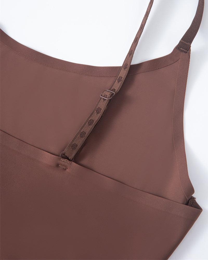 Vestido Largo Sexy Sin Costuras con Tirantes, Ajustado a la Cadera, Control de Abdomen, Moldeador para Usar Bajo la Ropa