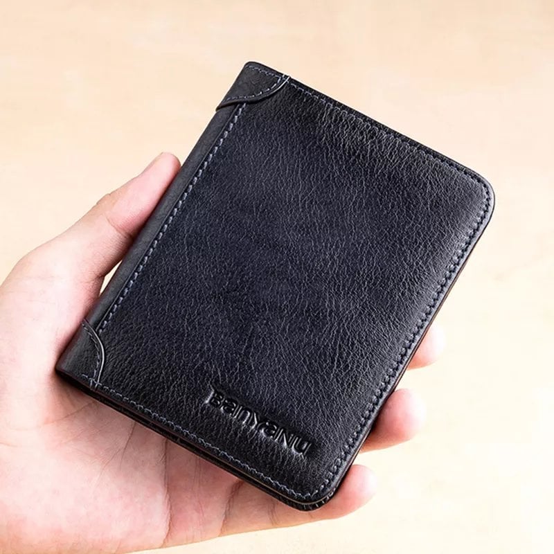 ⏰🔥 ¡50% DE DESCUENTO POR TIEMPO LIMITADO! 💼 Cartera Minimalista de Cuero para Hombre – Ultraplana, Segura y Elegante ✨🌟