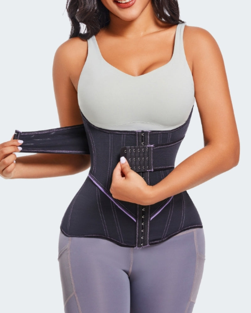 Faja Corset de Cintura con Hebilla, Alta Compresión y Control de Abdomen