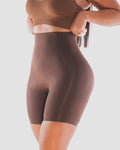 Shorts Moldeadores de Muslos de Cintura Alta, Control Central y Elasticidad Sin Costuras
