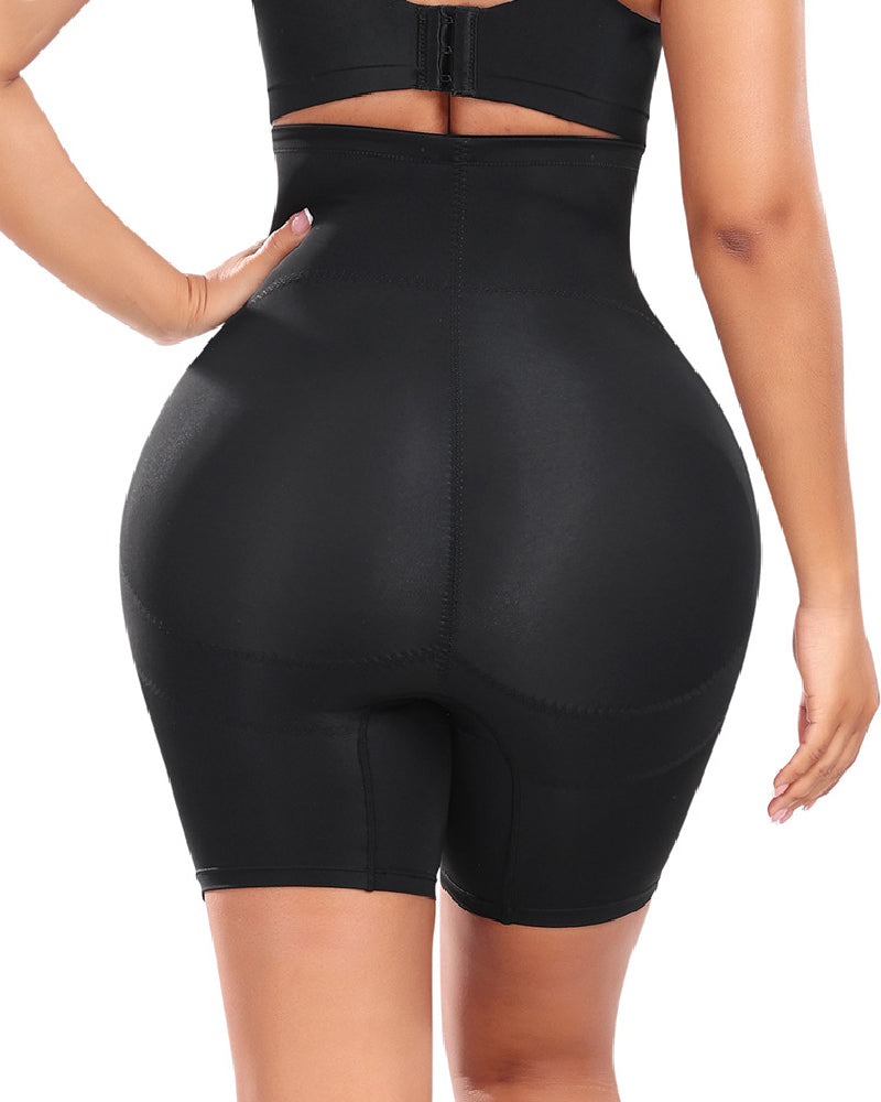 Shorts moldeadores de abdomen para mujer, de cintura alta, elásticos, con ganchos frontales, de ajuste suave