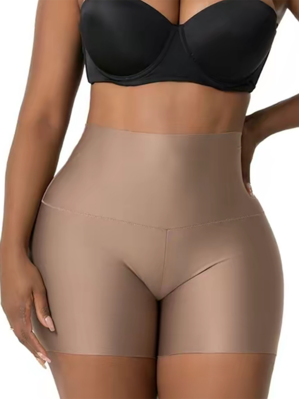 Shorts moldeadores de cuerpo sin costuras para mujer con cintura alta