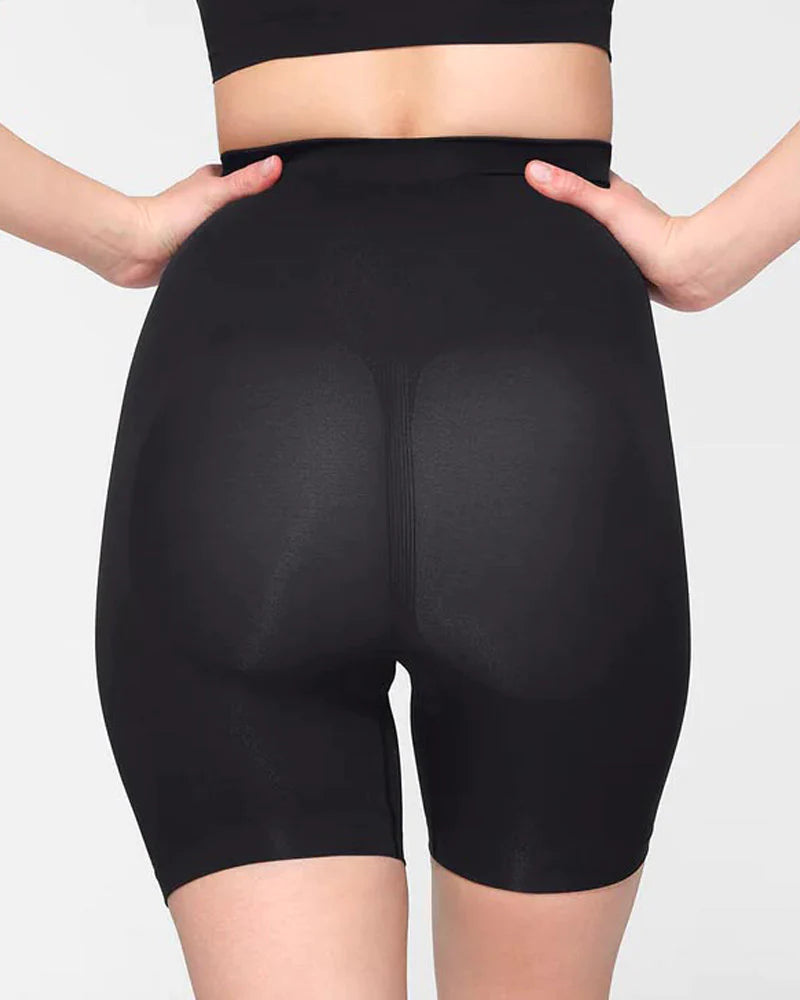 Shorts moldeadores sin costuras de cintura alta para control de abdomen y efecto adelgazante
