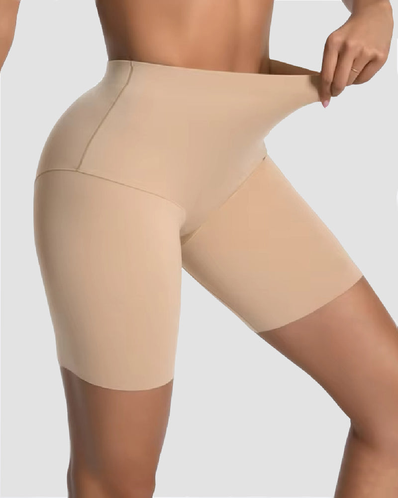 Shorts moldeadores de faja gruesos antideslizantes con control de abdomen y elasticidad sin costuras