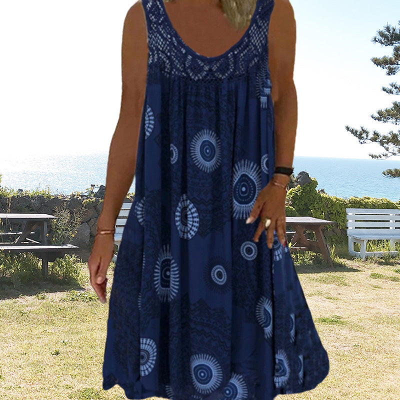 🌸👗 Vestido Estampado de Verano Sin Mangas para Mujer (Tamaño S-5XL) – Fresco, Elegante y Perfecto para los Días Soleados ☀️🌿