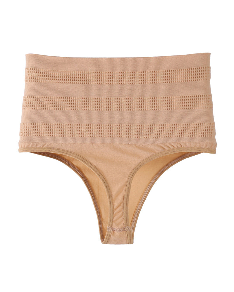 Bragas tanga de triángulo sexy de cintura alta con control de abdomen moldeadoras